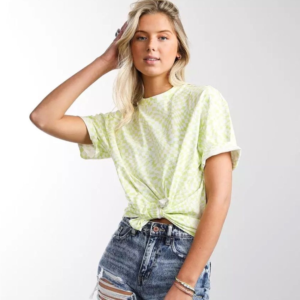 Fitz + Eddi women’s Green Geometric Dad Fit T-Shirt Size S